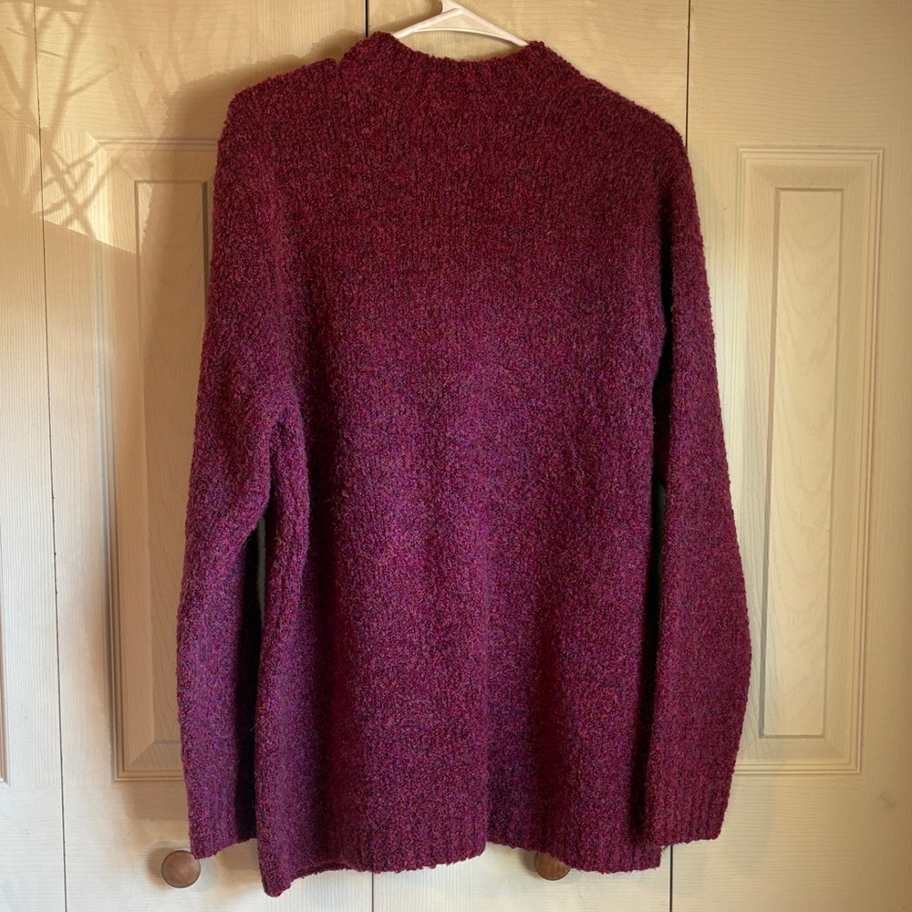 Appleseed's Burgundy Buttoned Sweater - image 3